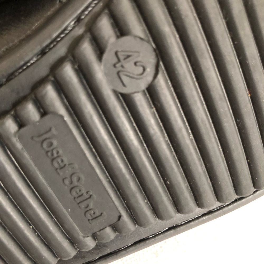 Josef Seibel Black Cap Toe Leather Elegant Ballet Flats Women’s EU42 US10-10.5 - Picture 12 of 14
